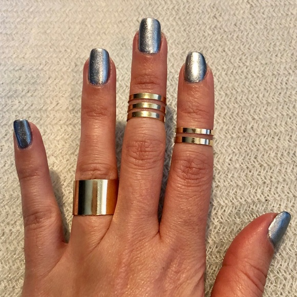 3 for $27 ❤️ Silver / Gold knuckle rings set (3) - Picture 5 of 6